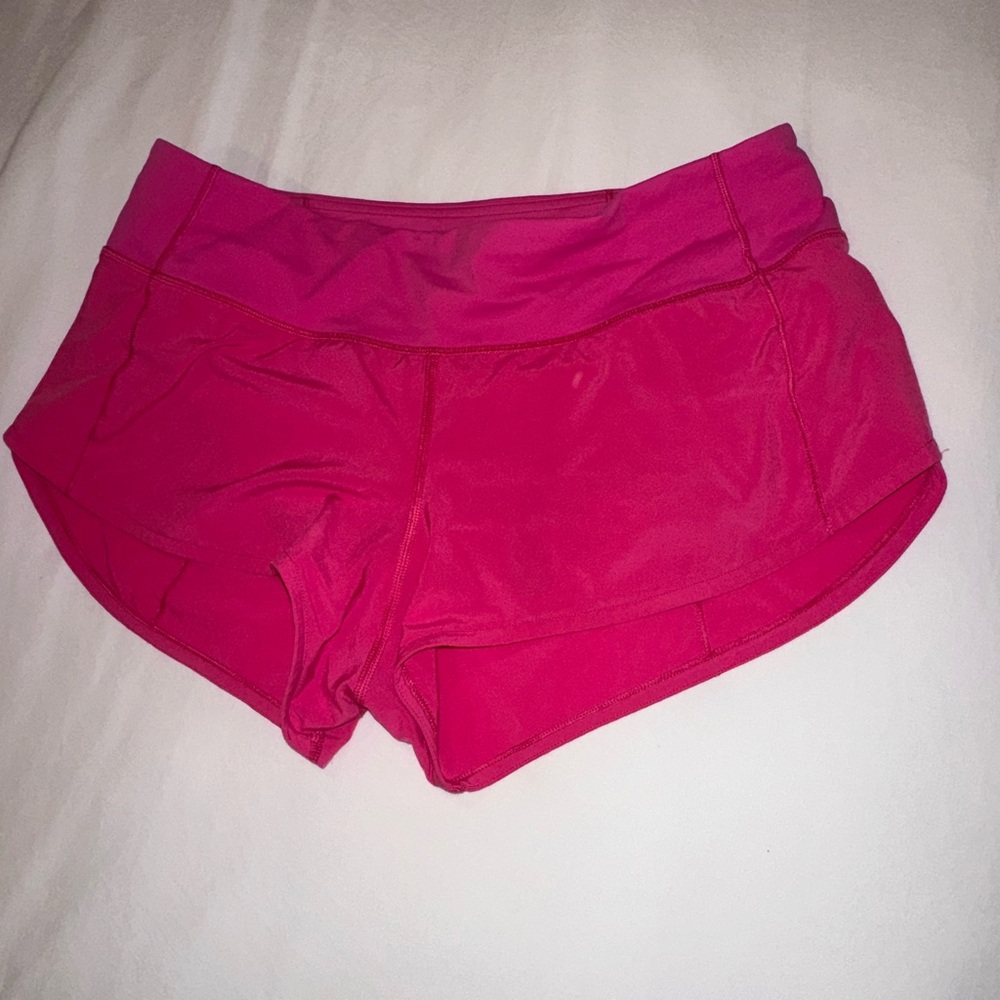 Lululemon Athletica Sonic Pink Low Rise Speed Up Shorts
